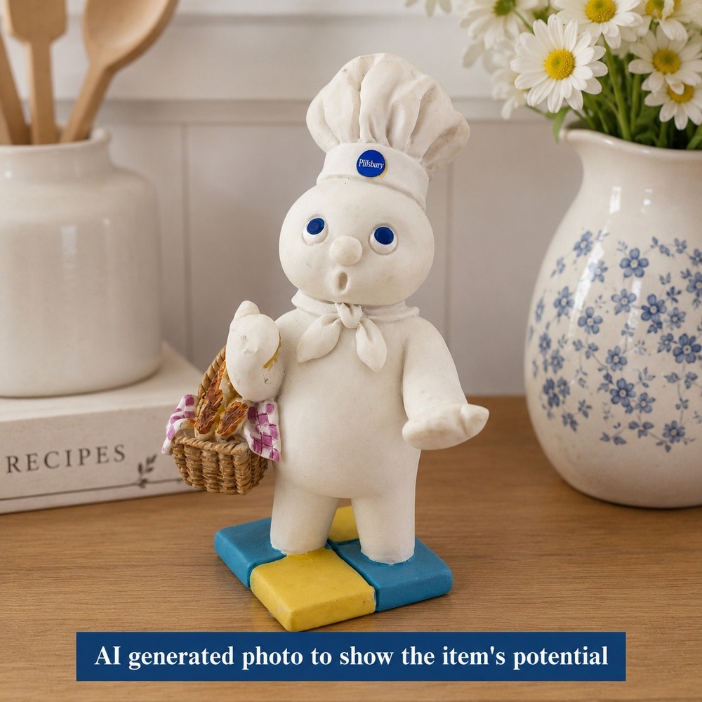 Pillsbury Doughboy April Danbury‎ Mint 1997 Figurine Missing Umbrella 3"